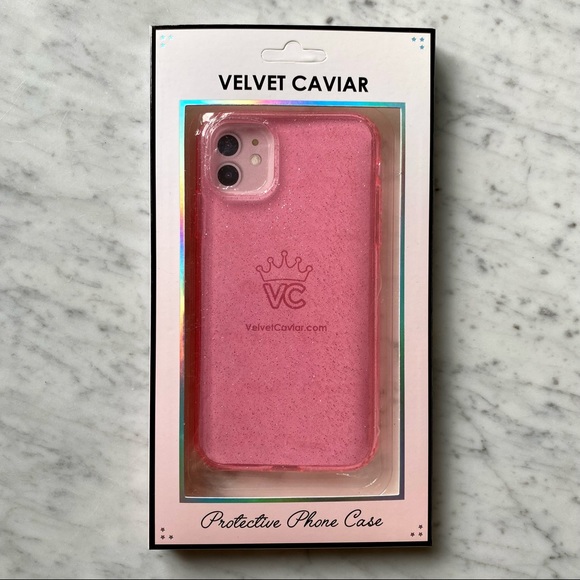 Velvet Caviar Accessories Velvet Caviar Pink Stardust Glitter Iphone 1 Case Poshmark